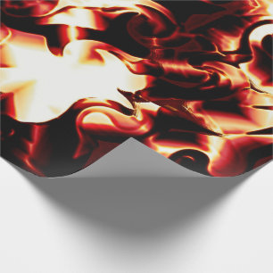 Carved bonfire on dark background wrapping paper