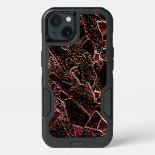 Carved brown rock style texture iPhone 13 case