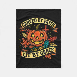 Carved By Faith Lit By Grace Religious Christian H Fleece Blanket