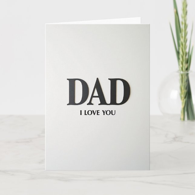 Carved Dad I Love You Card (Front)