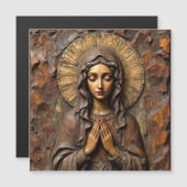 Carved Devotion Wooden Mary (Front/Back)