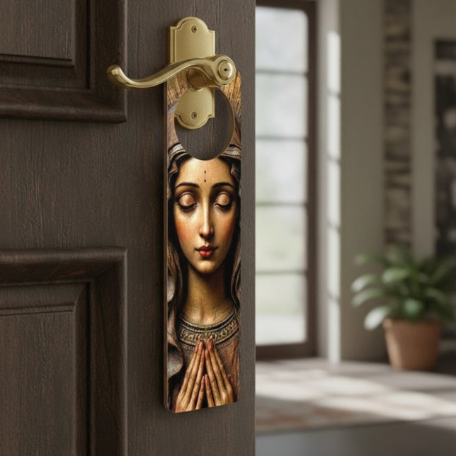 Carved Devotion  Wooden Mary Door Hanger (Creator Uploaded)