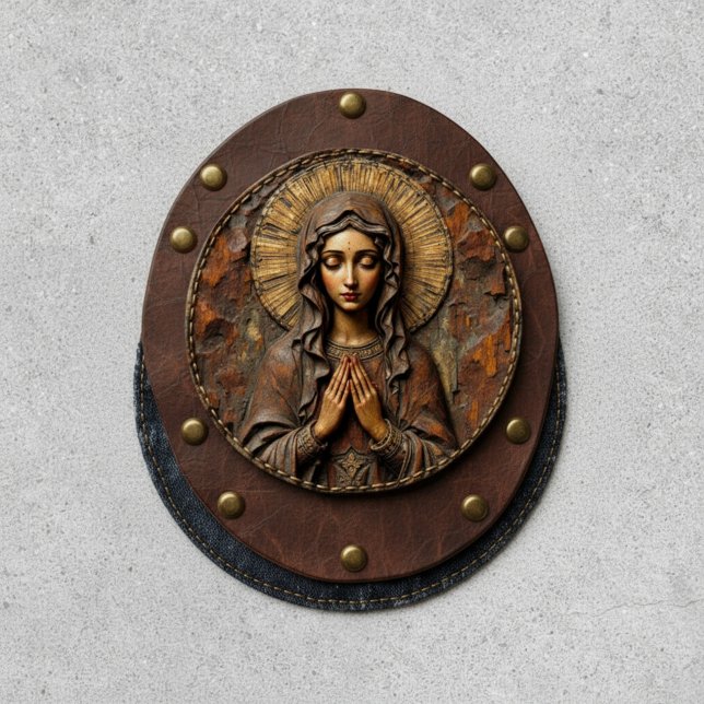 Carved Devotion  Wooden Mary Patch (Creator Uploaded)