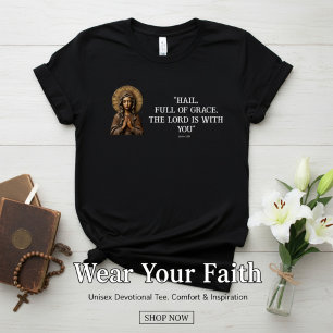 Carved Devotion Wooden Mary T-Shirt