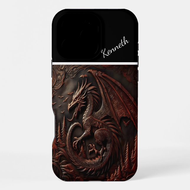 Carved Dragon Mountaintop Iphone Case (Back)