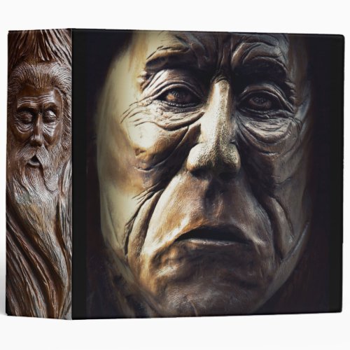 Carved Faces in Wood Binder