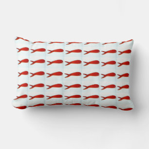 carved fish pattern towel lumbar pillow
