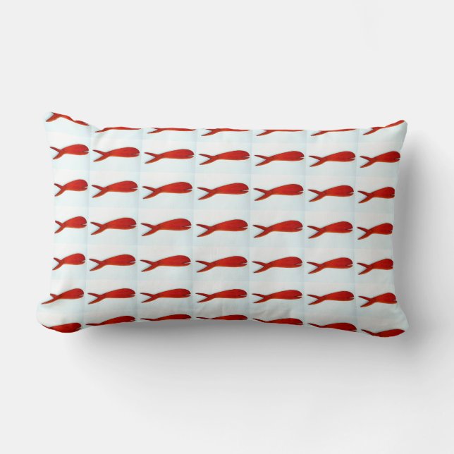 carved fish pattern towel lumbar pillow (Front)