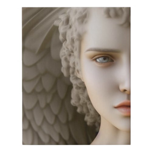 Carved from Dreams _ A Guardian Angels Timeless P Faux Canvas Print