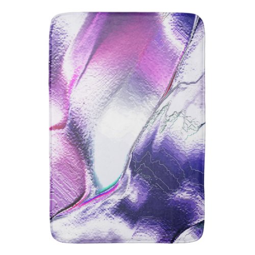Carved from matte metal in lilac and purple color bath mat