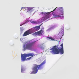 Carved from matte metal, in lilac and purple color golf towel