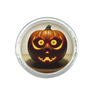 Carved Halloween Pumpkin Ring