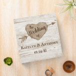 Carved Heart Tree Wedding Photo Album 3 Ring Binder<br><div class="desc">Celebrate in style with this rustic and very trendy wedding photo album. This design is easy to personalize with your own wording and this album will allow you to keep all of your precious wedding photos safe for years to come. Matching wedding items can be found in the collection.</div>