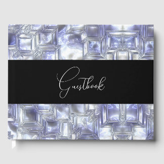 Carved Ice Texture Wedding Guest Book