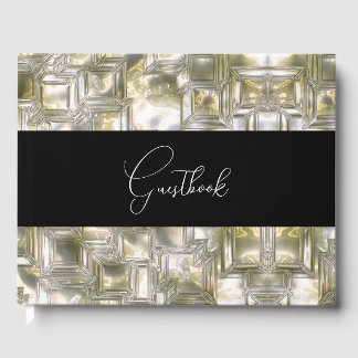 Carved Ice Texture Wedding Guest Book