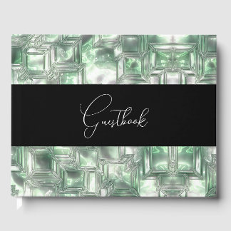 Carved Ice Texture Wedding Guest Book