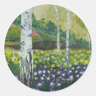 Carved In A Tree Classic Round Sticker