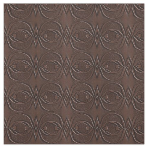 Carved Leather Look Brown Seamless Pattern Fabric