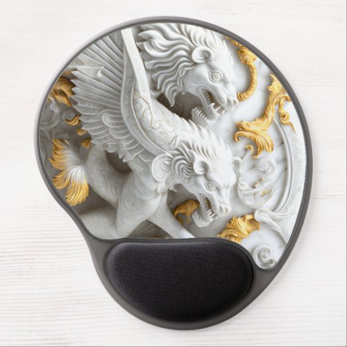 Carved Lions Carrera Marble Mouse Pad