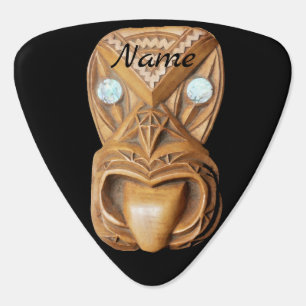 Carved Maori Tiki Face Thunder_Cove Guitar Pick