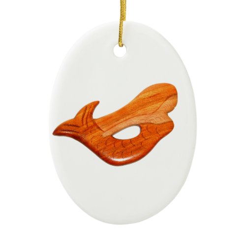 carved mermaid ornament