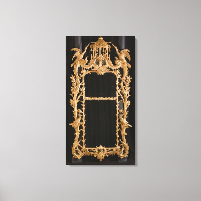 Carved mirror, c.1760 canvas print (Front)
