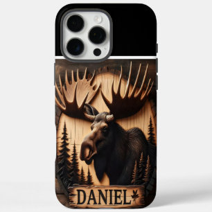 Carved Moose Head Sign iPhone 16 Pro Max Case