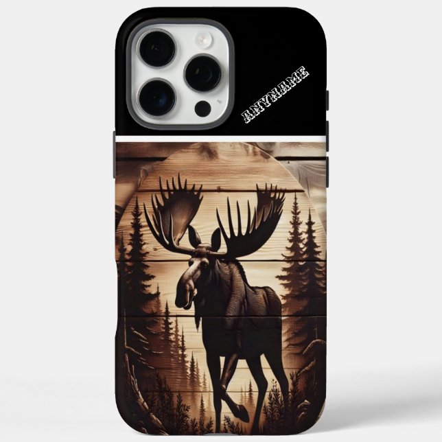Carved Moose In The Woods Case-Mate iPhone Case (Back)
