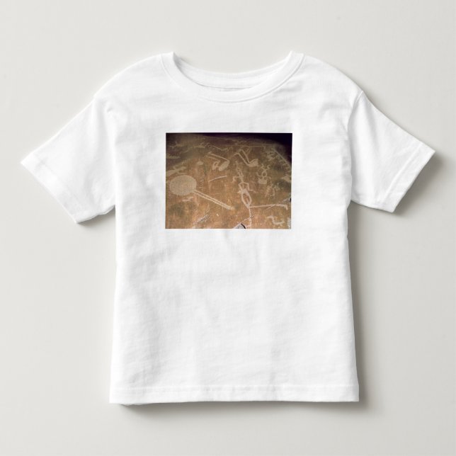 Carved petroglyph depicting figures toddler t-shirt (Front)