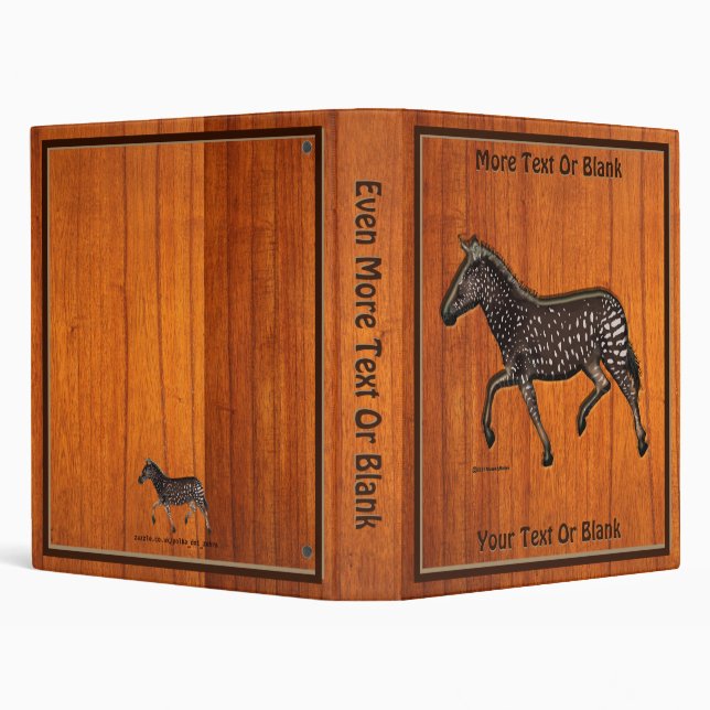 Carved Polka Dot Zebra 3 Ring Binder (Background)