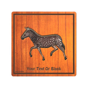 Carved Polka Dot Zebra Metal Print