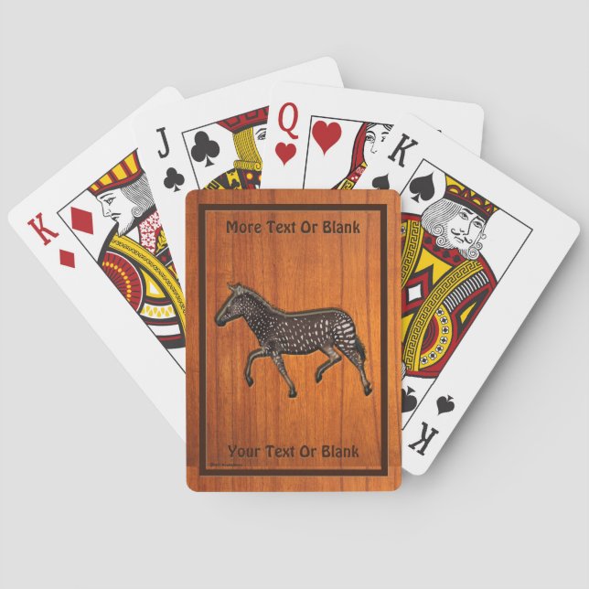 Carved Polka Dot Zebra Poker Cards (Back)