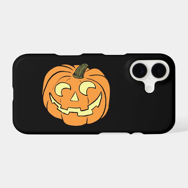 Carved Pumpkin Face iPhone Case (Back Horizontal)