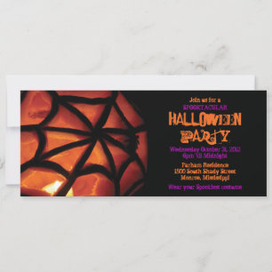 Carved Pumpkin Halloween Party Invitation