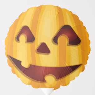 Carved pumpkin smiling Halloween design Balloon