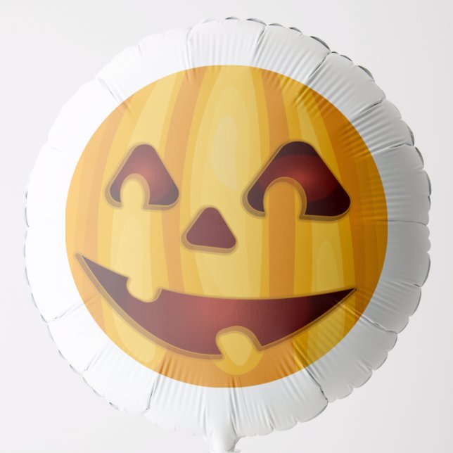 Carved pumpkin smiling Halloween design Balloon (Front)