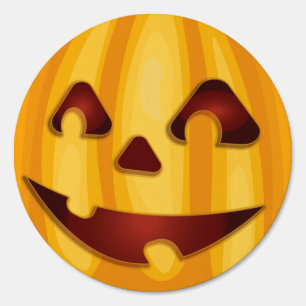 Carved pumpkin smiling Halloween design Sign