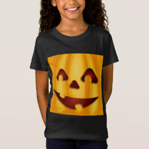 Carved pumpkin smiling Halloween design  T-Shirt