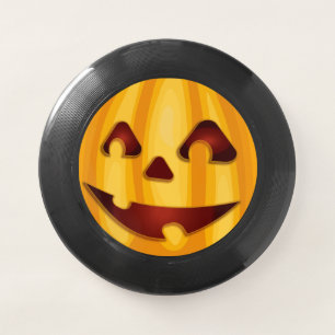 Carved pumpkin smiling Halloween design Wham-O Frisbee