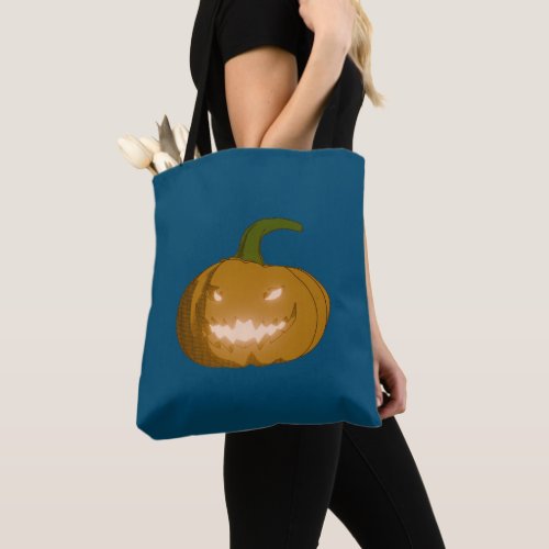 Carved Pumpkin Tote Bag  Halloween Edition