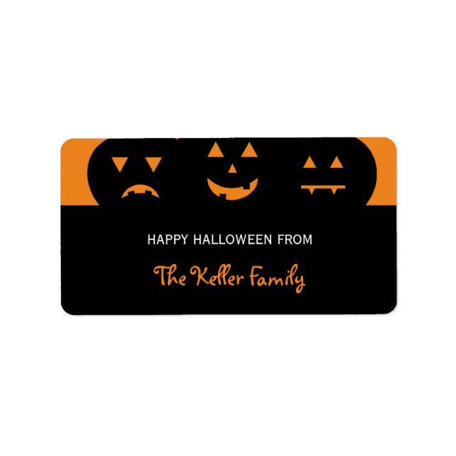 Carved Pumpkins Halloween Gift Labels (Front)