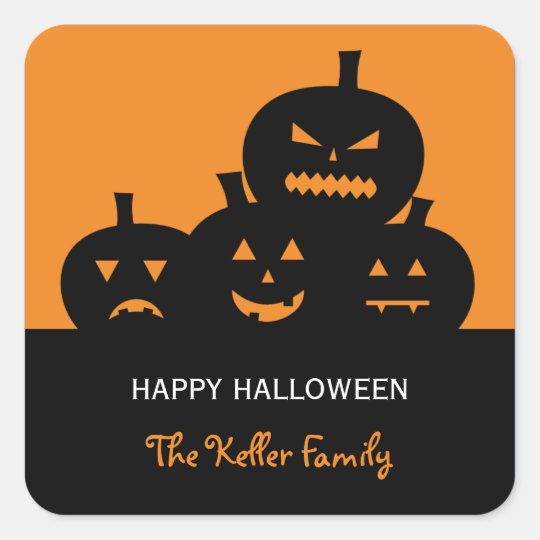 Carved Pumpkins Halloween Gift Tag Stickers