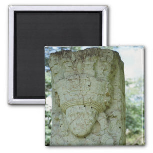 Carved Rock Sculpture Ancient Mayan Ruins Honduras Magnet