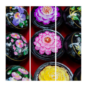 Carved Soap At Market Triptych