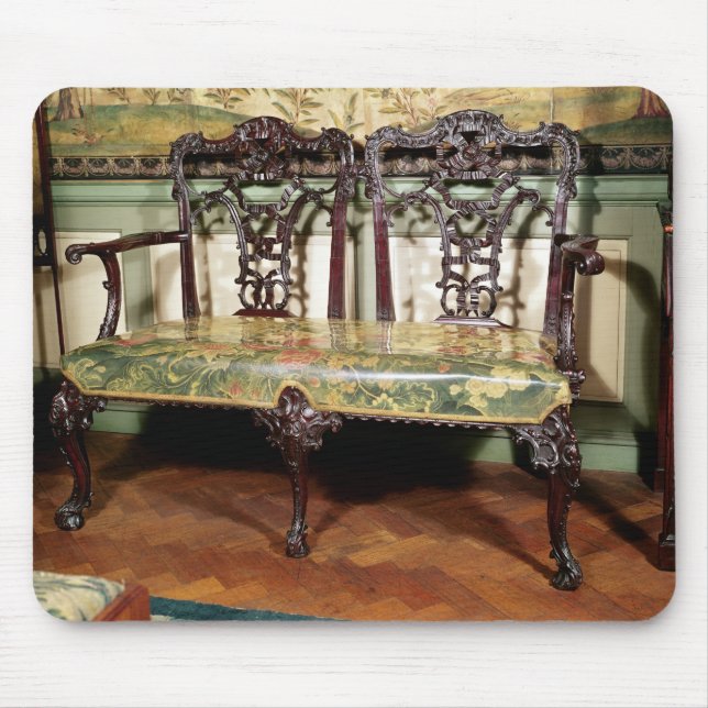 Carved sofa, with tapestry seat, similar to mouse pad (Front)