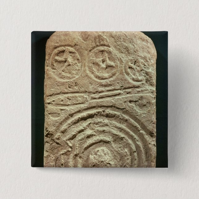 Carved Stele Button (Front)