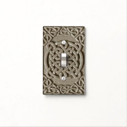 Carved Stone Celtic Knots 2 Light Switch Cover