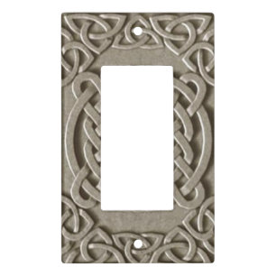 Carved Stone Celtic Knots Light Switch Cover