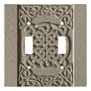 Carved Stone Celtic Knots Light Switch Cover