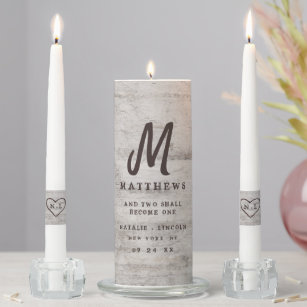 Heart Monogram Personalized Candle